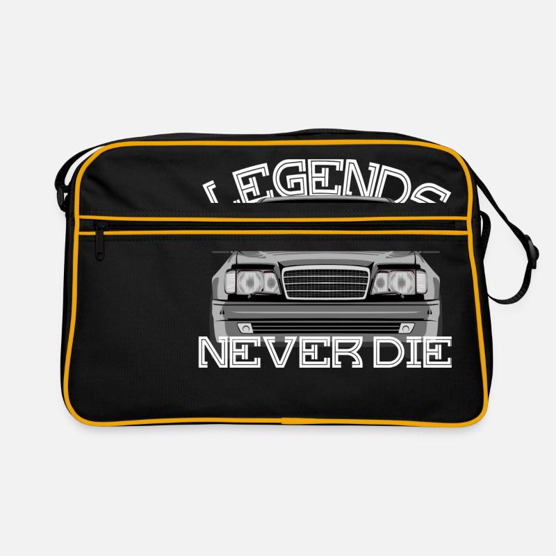 W124 legends never die - Retro Bag - black/gold