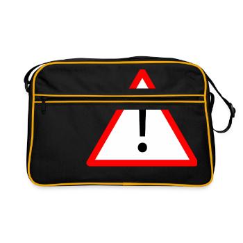 Attention! - Retro Bag - black/gold - Front
