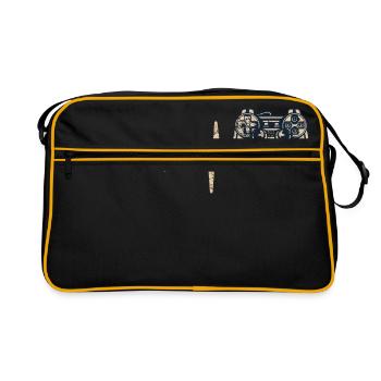 Shirt Gift Heartbeat game console - Retro Bag - black/gold - Front