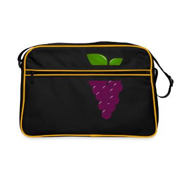 grapes - Retro Bag - black/gold - Front