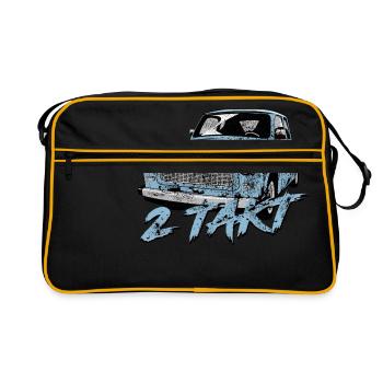  601 Gletscherblau - Retro Tasche - Schwarz/Gold - Vorne
