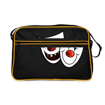 Funny Mardi Gras masks - mask - Venice - Retro Bag - black/gold - Front