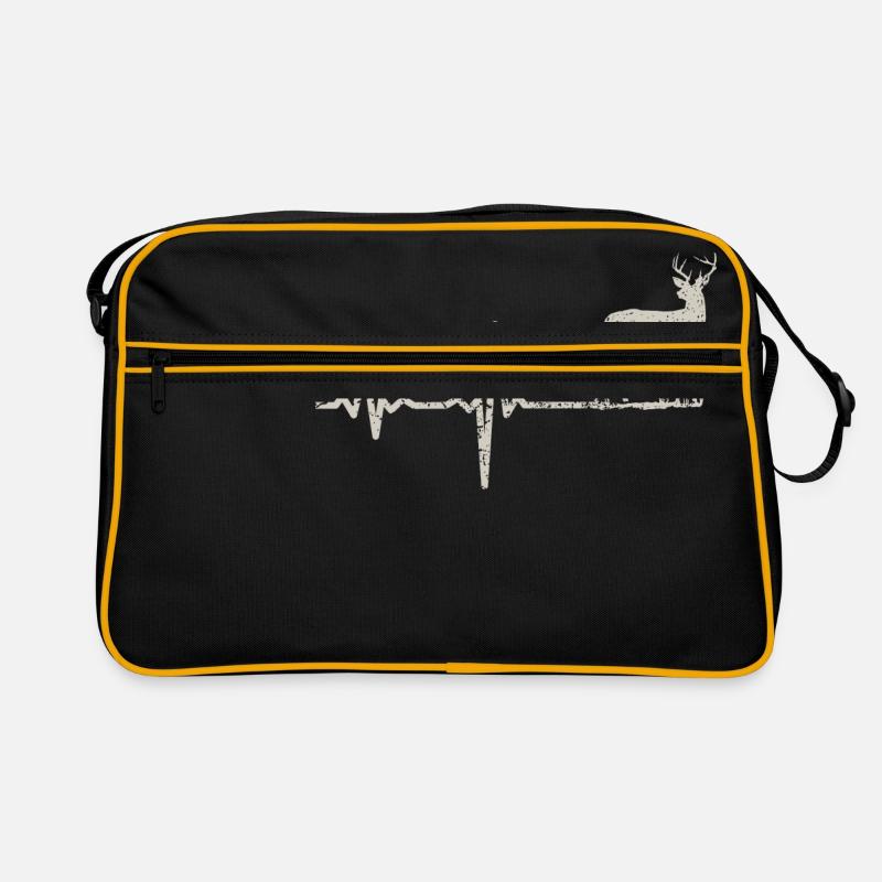 Geschenk Heartbeat Hirsch Retro Tasche
