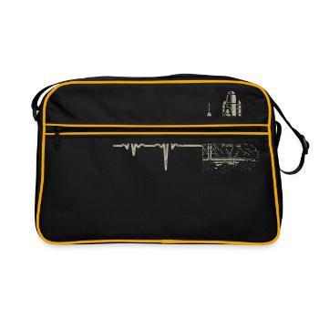 Cadeau espace Heartbeat - Sac Retro - noir/or - Devant