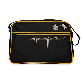Cadeau Heartbeat Football - Sac Retro - noir/or - Devant