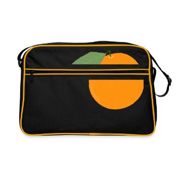 Orange fruit fruit gift gift idea - Retro Bag - black/gold - Front