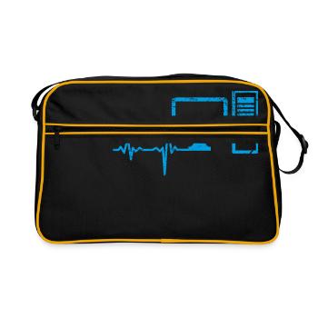 Gift Heartbeat Computer PC - Retro Bag - black/gold - Front
