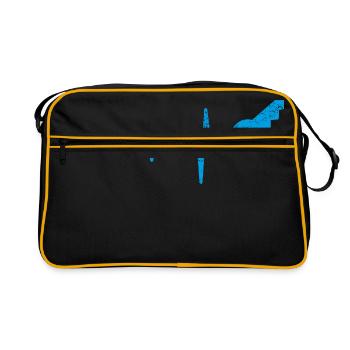 Cadeaux Serruriers Heartbeat - Sac Retro - noir/or - Devant