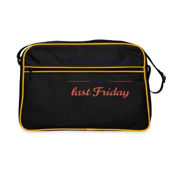 happy friday - Retro Bag - black/gold - Front