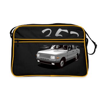 Wartburg 353 - Retro Tasche - Schwarz/Gold - Vorne