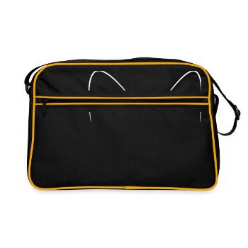 Animaux Oreilles Blanc - Sac Retro - noir/or - Devant
