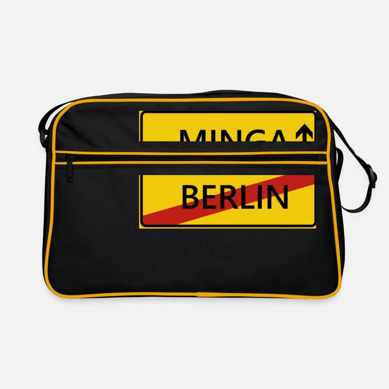 Minga München Ortsschild Geschenk Geschenkidee Retro Tasche