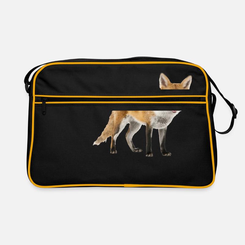 Fuchs - Retro Tasche - Schwarz/Gold