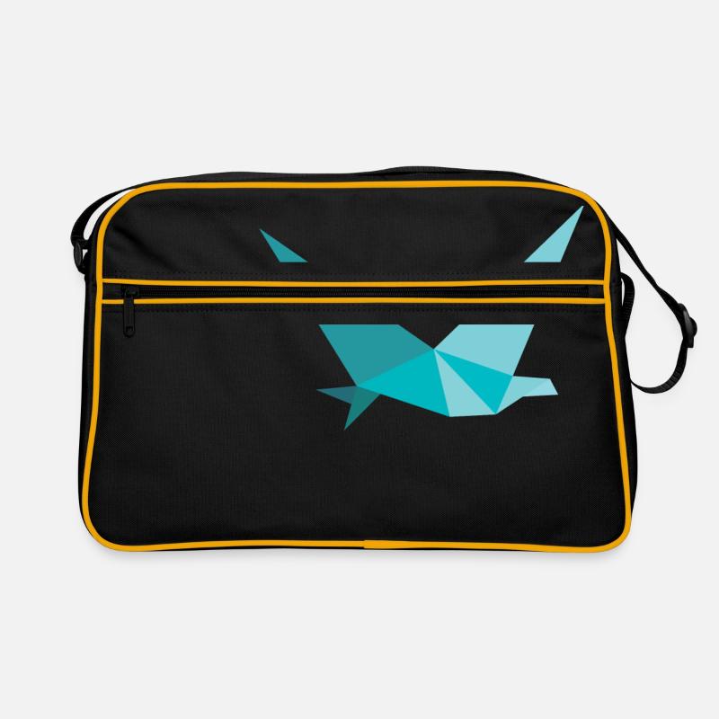 Vogel Schwalbe Origami Polygon Retro Tasche
