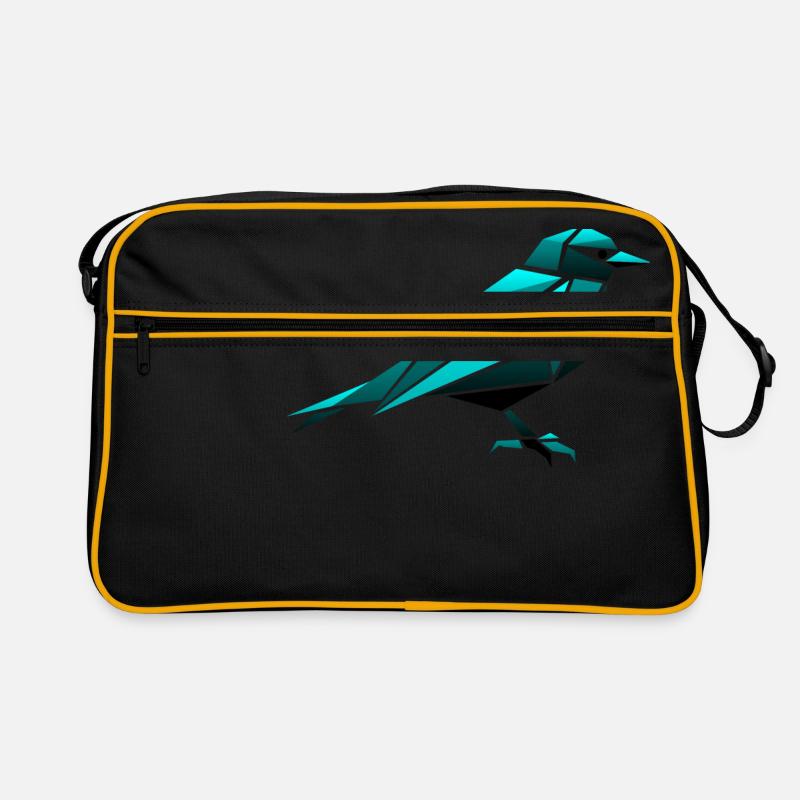 Spatz Vogel Origami Polygon Retro Tasche