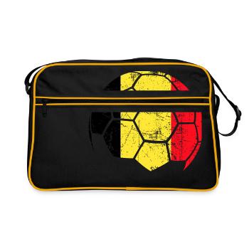 Belgique Ballon de football Football - Sac Retro - noir/or - Devant