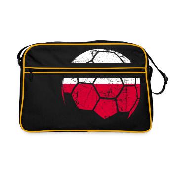 Pologne Ballon de football Football - Sac Retro - noir/or - Devant
