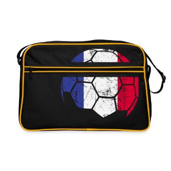 Ballon de football France Football - Sac Retro - noir/or - Devant
