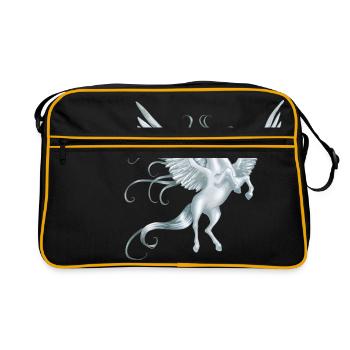 Pegasus aux ailes déployées - Sac Retro - noir/or - Devant