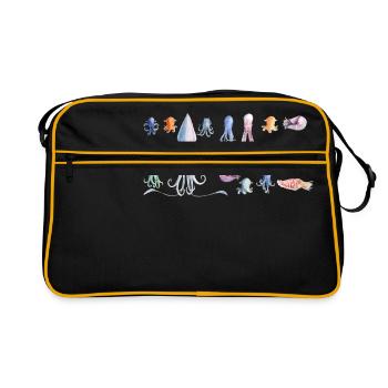rapport de poulpe - Sac Retro - noir/or - Devant