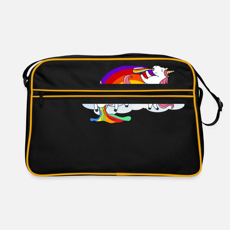 Saufendes Kotzendes Einhorn Retro Tasche