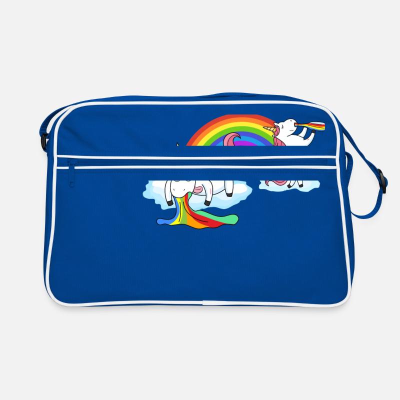 Unicorn vomiting while drinking Retro Bag