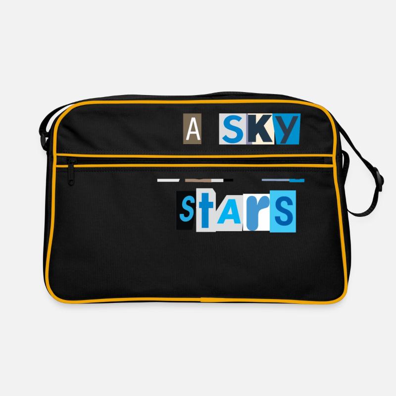 Ein Himmel voller Sterne - Retro Tasche - Schwarz/Gold