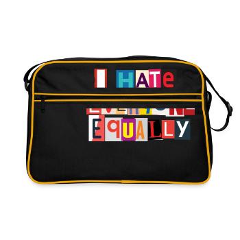 I Hate Everyone Equally - Sac Retro - noir/or - Devant