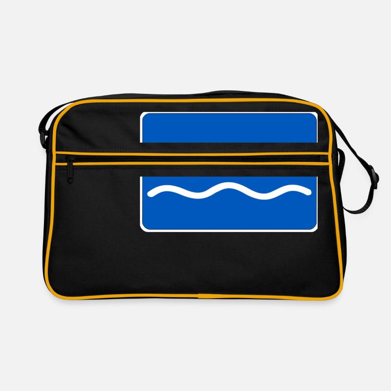 Gladbach river - Retro Bag - black/gold