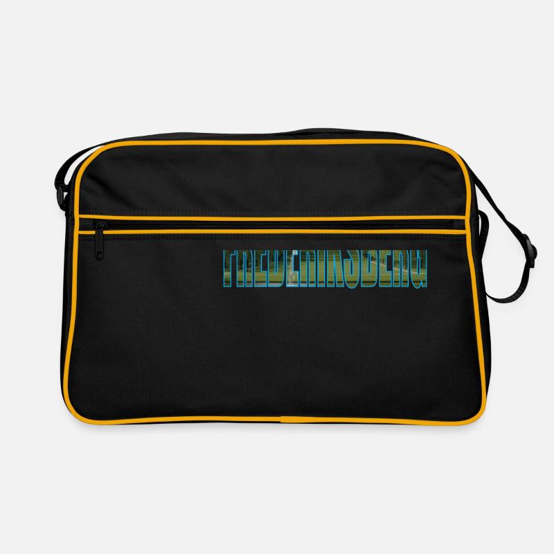 FREDERIKSBERG DENMARK - Retro Bag - black/gold