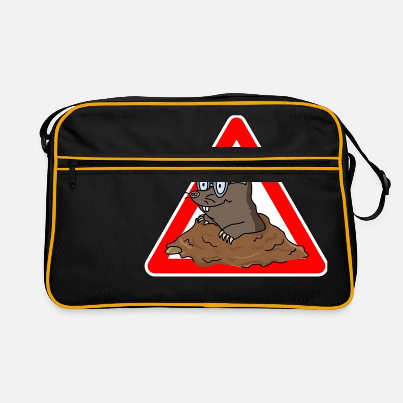 Maulwurf - Retro Tasche - Schwarz/Gold