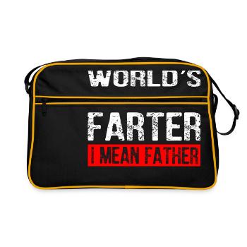 World's Greatest Farter I Mean Father - Retro Bag - black/gold - Front