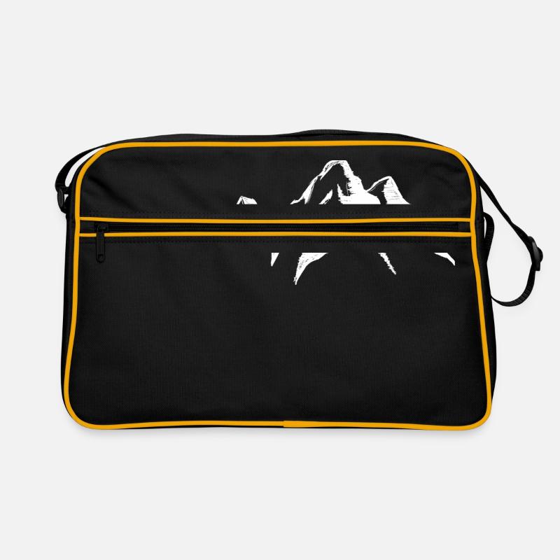 Berge Berg Landschaft Mountains Alpen Ski Schnee Retro Tasche