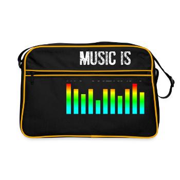 La musique est ma thérapie - Sac Retro - noir/or - Devant