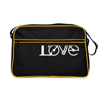 L'amour - conception de vélo créatif - cadeau - Sac Retro - noir/or - Devant