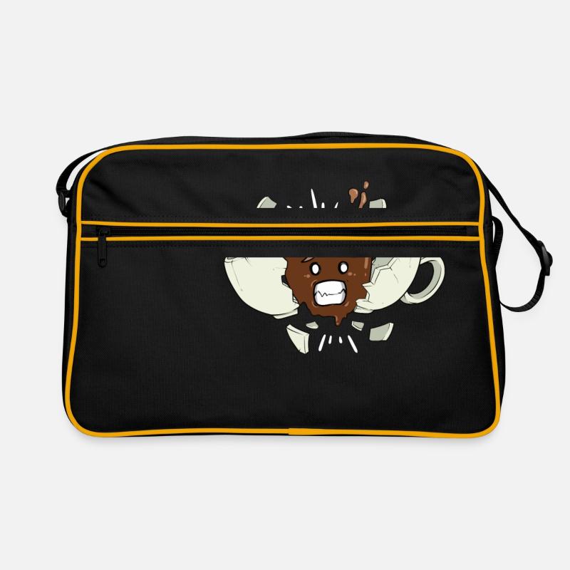 Kaffee Koffein Schock! Koffeinsucht Kaffeeliebe Retro Tasche