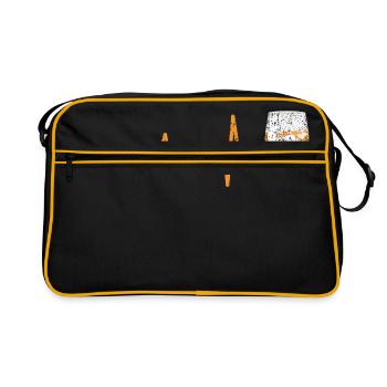 Cadeau de whisky Heartbeat - Sac Retro - noir/or - Devant