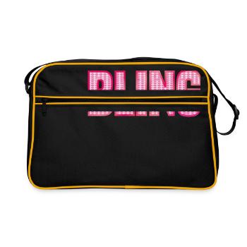 BLING pink rhinestone shiny jewelry - Retro Bag - black/gold - Front