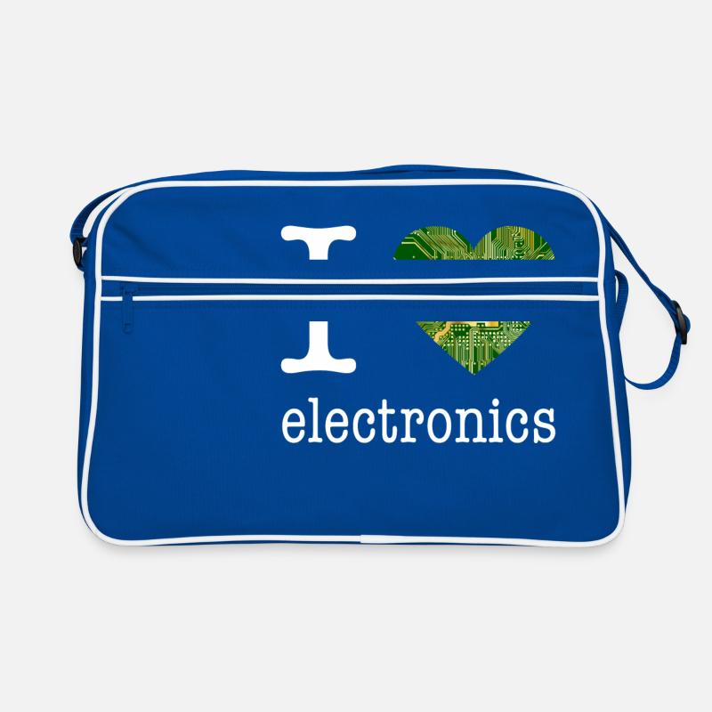 I love Electronics - Elektronik / Geschenk Idee Retro Tasche