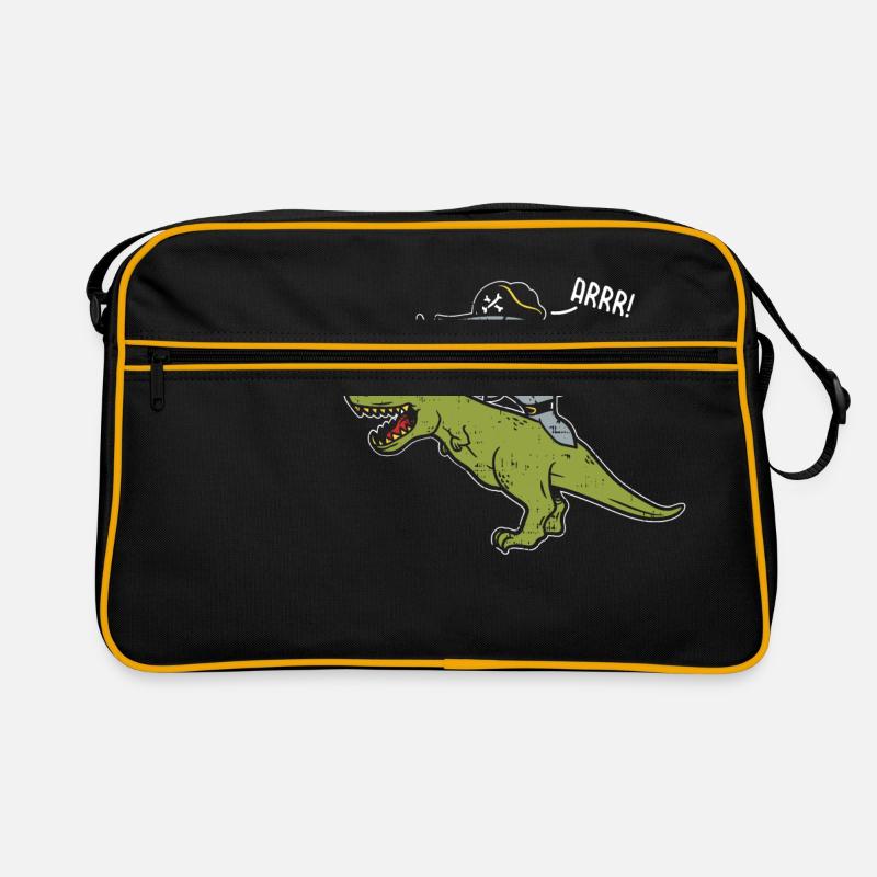 Hai rides dinosaurs Retro Bag