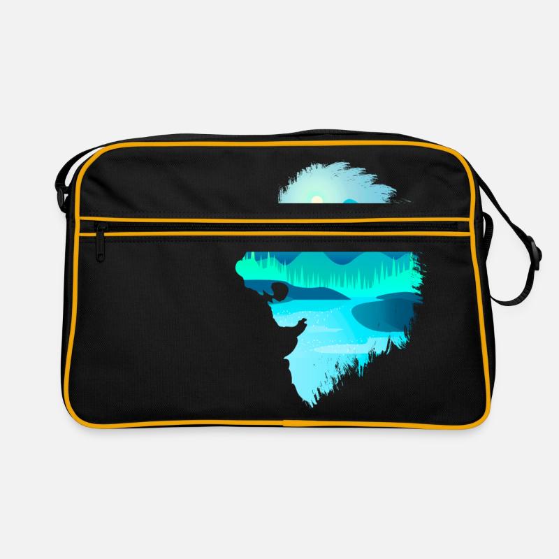 Löwe am Abend kurz vor der Jagt Retro Tasche