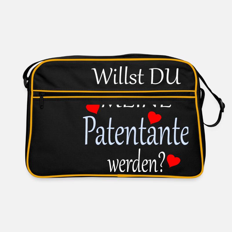 frage willst du meine Patentante sein Retro Tasche