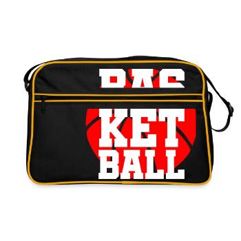 Basket-ball Slam Dunk Rebound cadeau - Sac Retro - noir/or - Devant