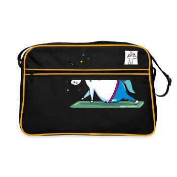 "Fluffy" fat unicorn - Sac Retro - noir/or - Devant