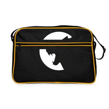 Loup géométrique - Sac Retro - noir/or - Devant