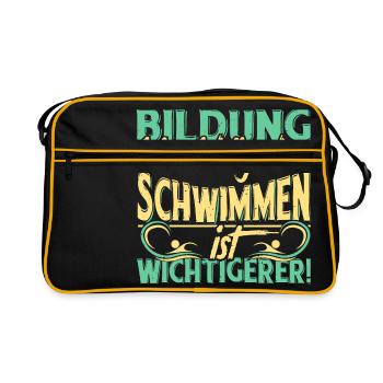 Natation Natation Dicton - Sac Retro - noir/or - Devant