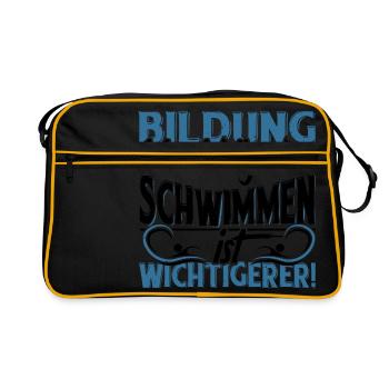 Natation Natation Dicton - Sac Retro - noir/or - Devant