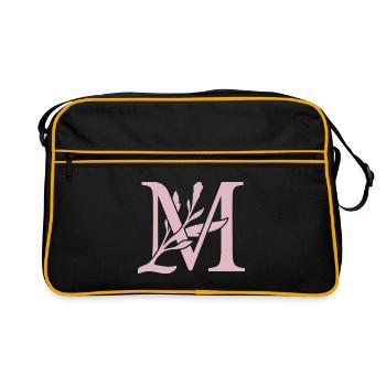 Monogramme floral LM - Sac Retro - noir/or - Devant