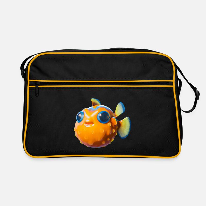 Süßer Kugelfisch Retro Tasche
