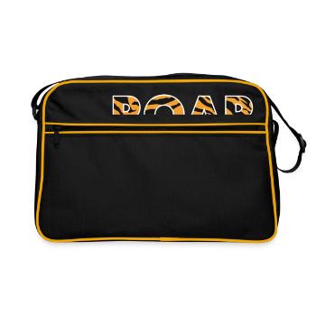 ROAR roar lettering tiger pattern stripes - Retro Bag - black/gold - Front